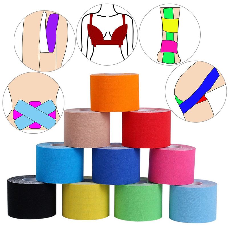 Kinesiologietaperol – Waterdichte sporttape voor spierondersteuning, gewrichtscomfort en herstel (2,5 cm tot 10 cm)
